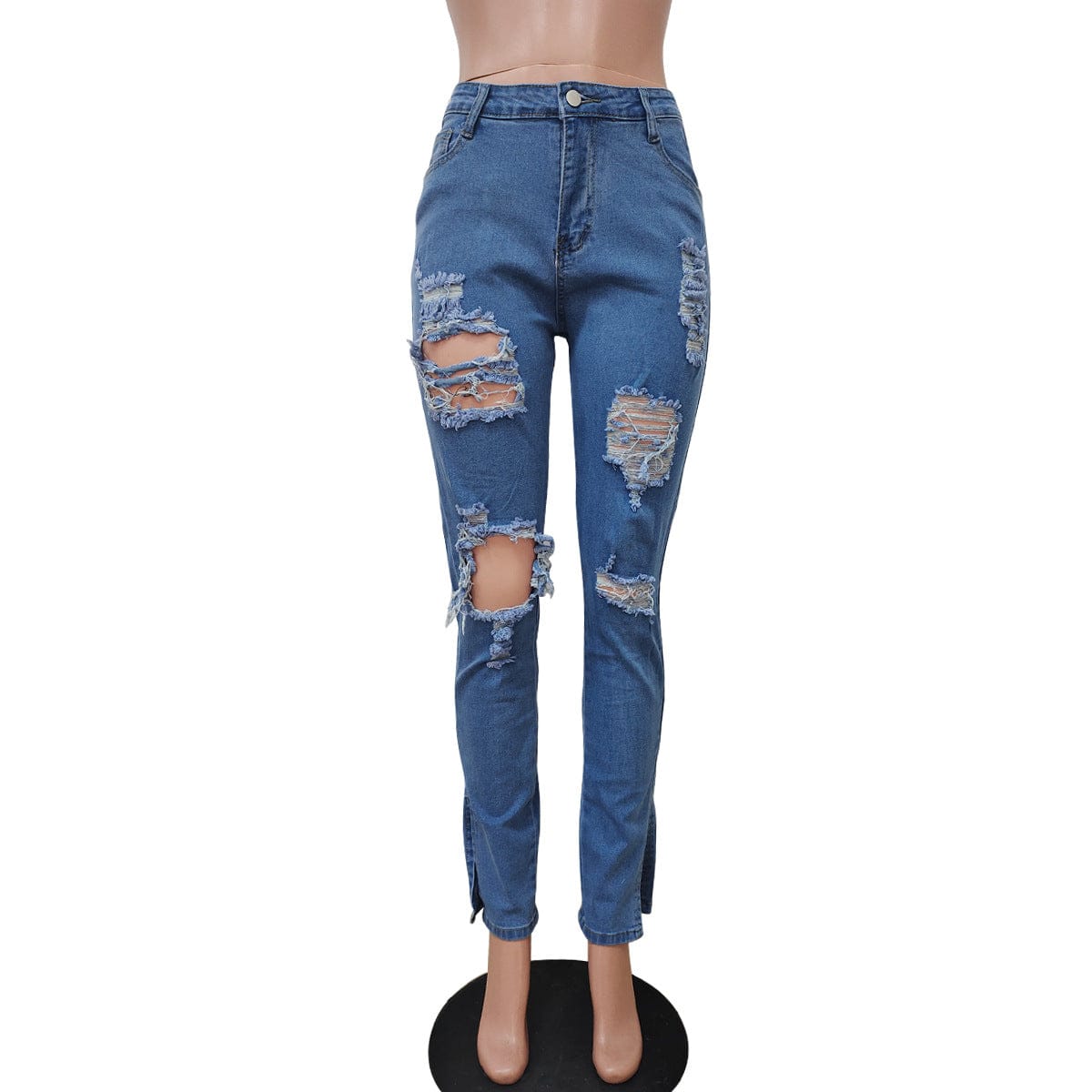 2022 Spring Fashion women's new ripped skinny jeans