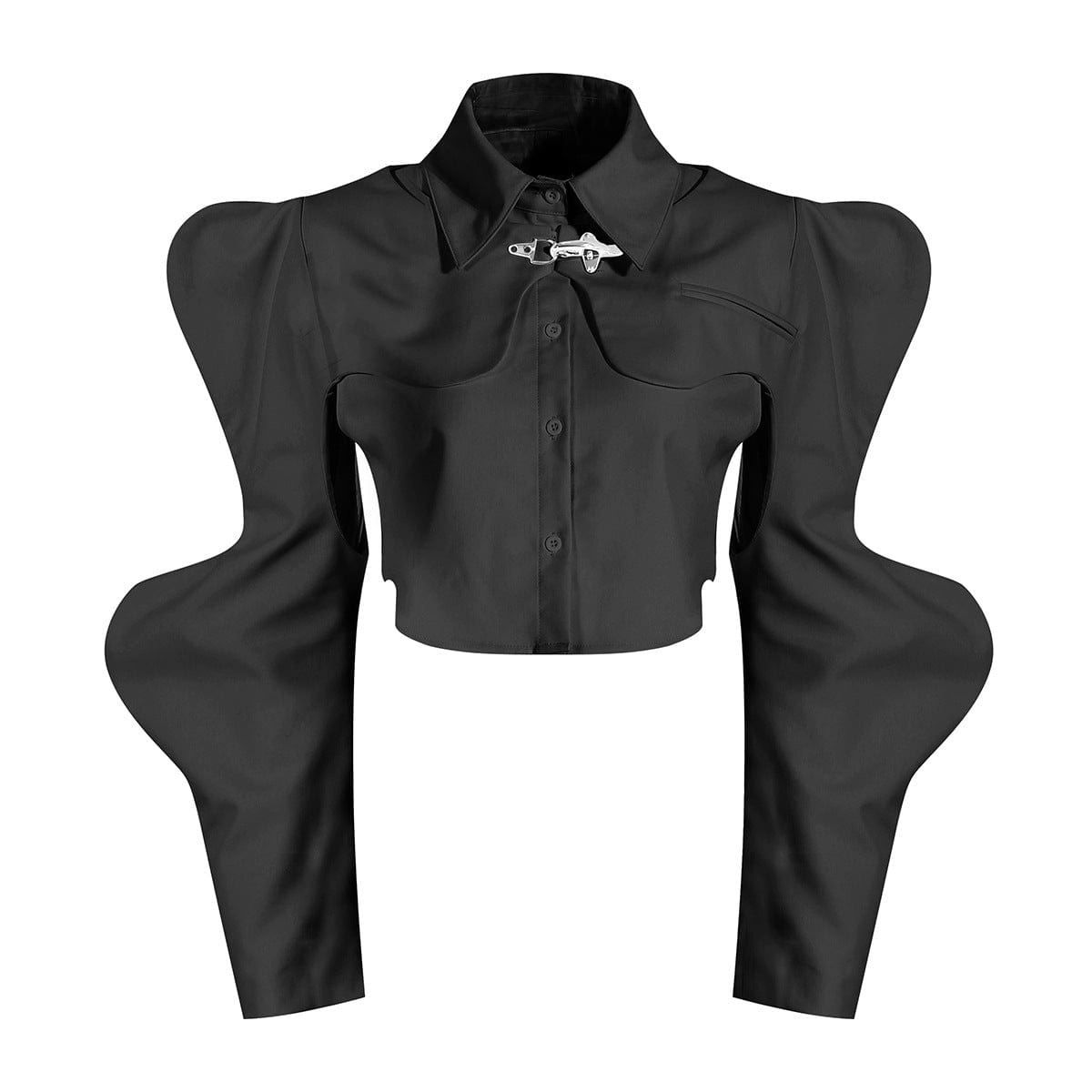 2022 spring ladies blouse  long sleeve irregular two pieces short blouse for ladies