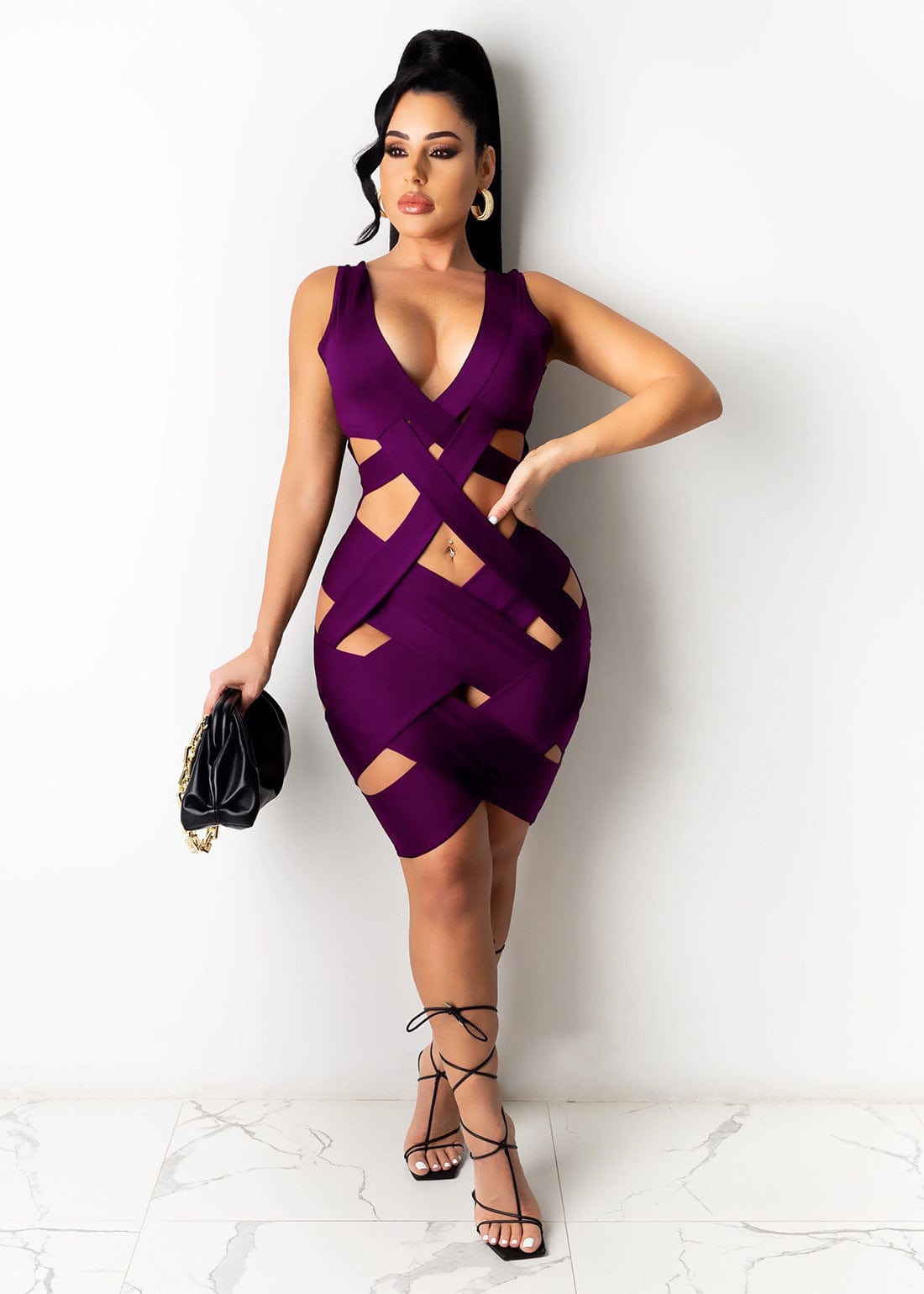 2022 Stylish Evening Dresses Ladies Skirt Sexy Women Bodycon Hollow Out Club Wear Mini Clothing Dress