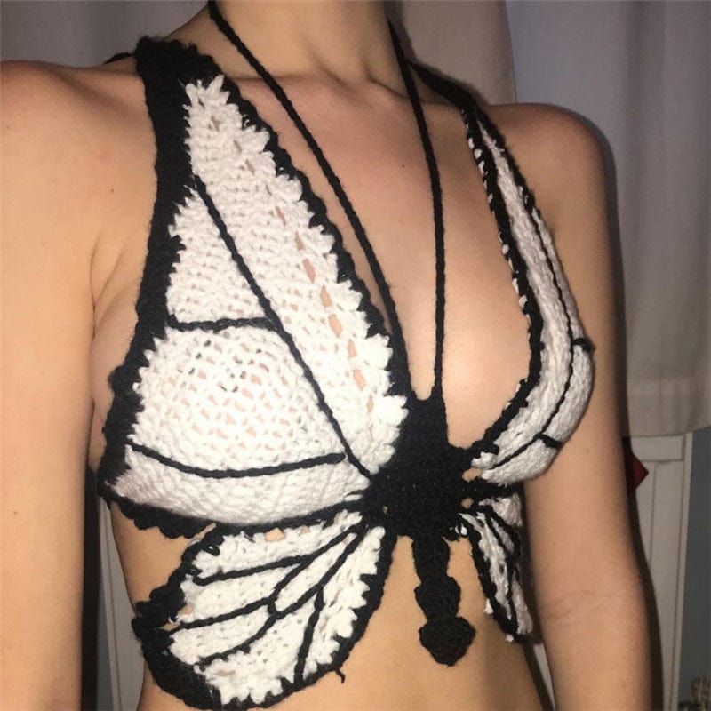 2022 Summer Women Tanks Beach Bikini Bandage Slim Bra Tops Female Hipster Knitted Halter Sexy Crop Top backless tank top