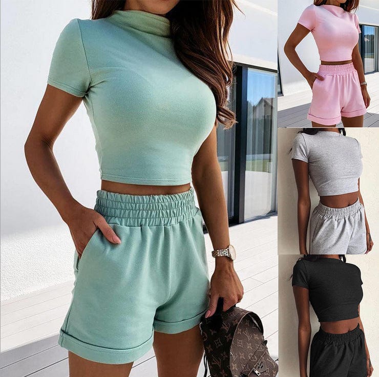 2022 Wholesale Summer New sexy sports suit Casual two piece suit Women shorts