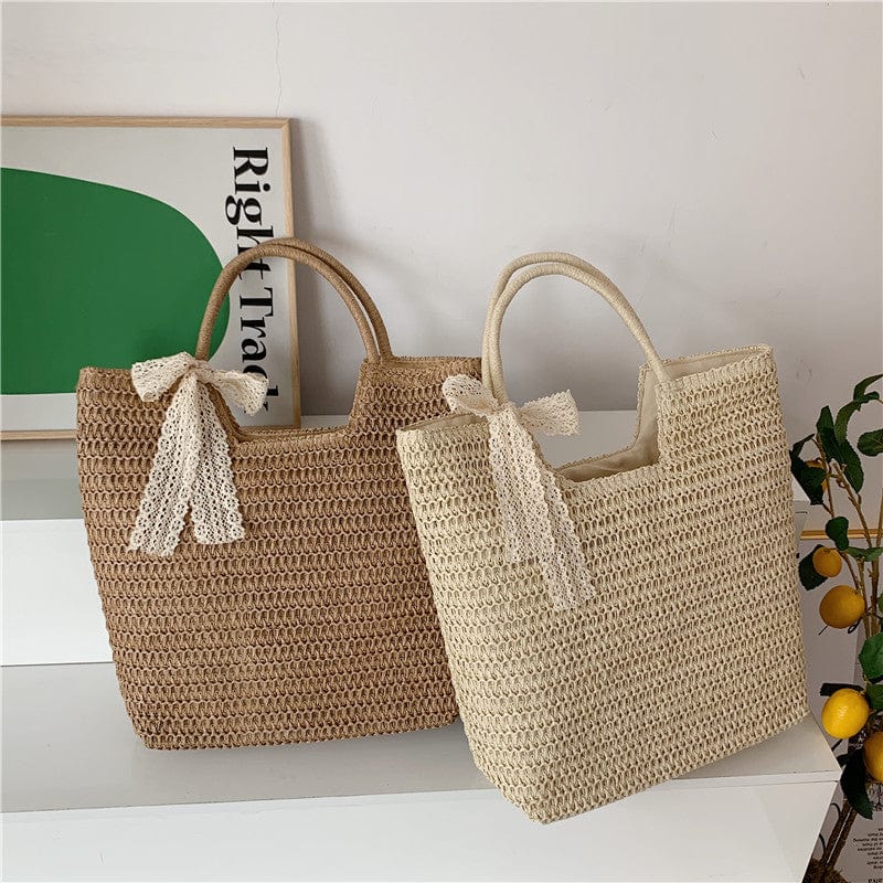 2023 New Arrivals Woven Straw Beach Tote Bag Summer Purses Boho Bags Bohemian Wicker Rattan Handbags