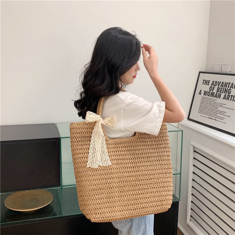 2023 New Arrivals Woven Straw Beach Tote Bag Summer Purses Boho Bags Bohemian Wicker Rattan Handbags