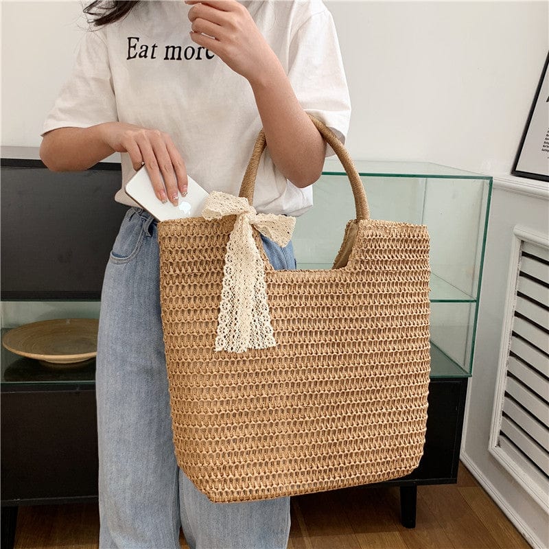 2023 New Arrivals Woven Straw Beach Tote Bag Summer Purses Boho Bags Bohemian Wicker Rattan Handbags