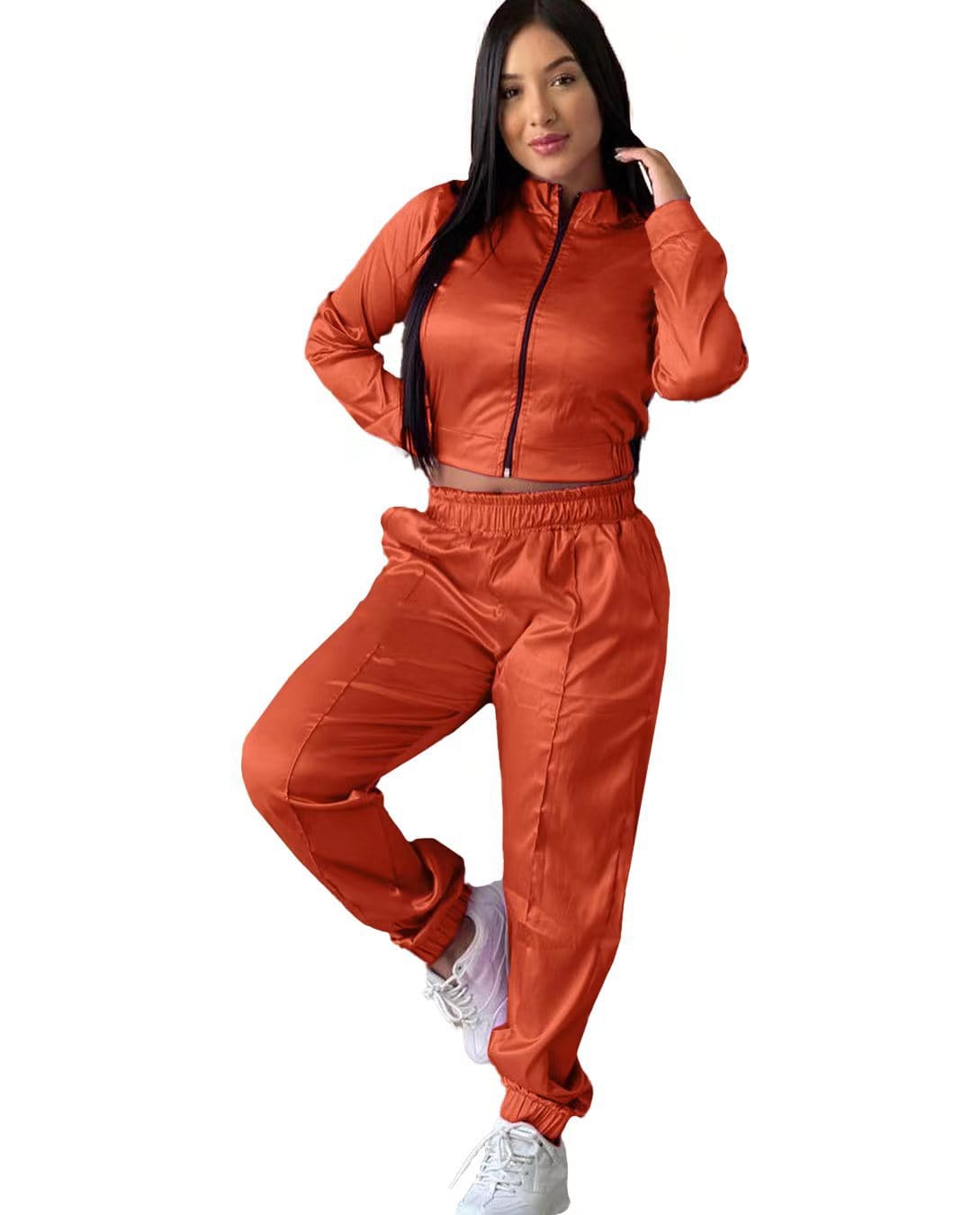 2023 Spring Women 2 Piece Set Women Sweat Suits Joggers Pants Casual Outfit Zipped Tops Match Pants Fashionable Women's Sets