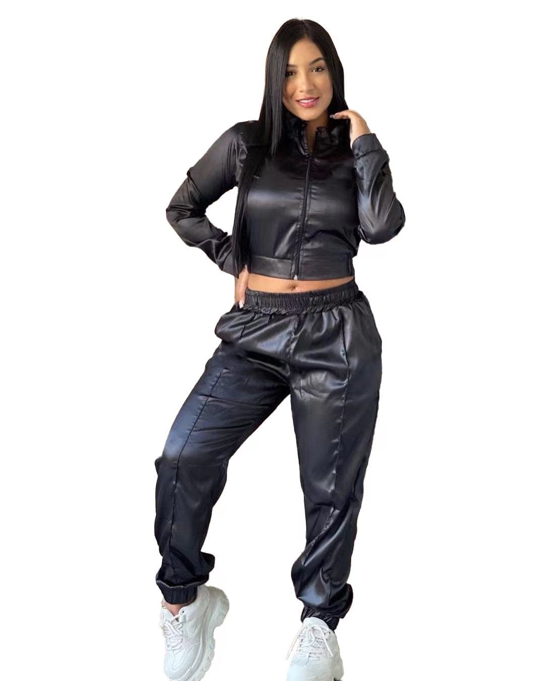 2023 Spring Women 2 Piece Set Women Sweat Suits Joggers Pants Casual Outfit Zipped Tops Match Pants Fashionable Women's Sets