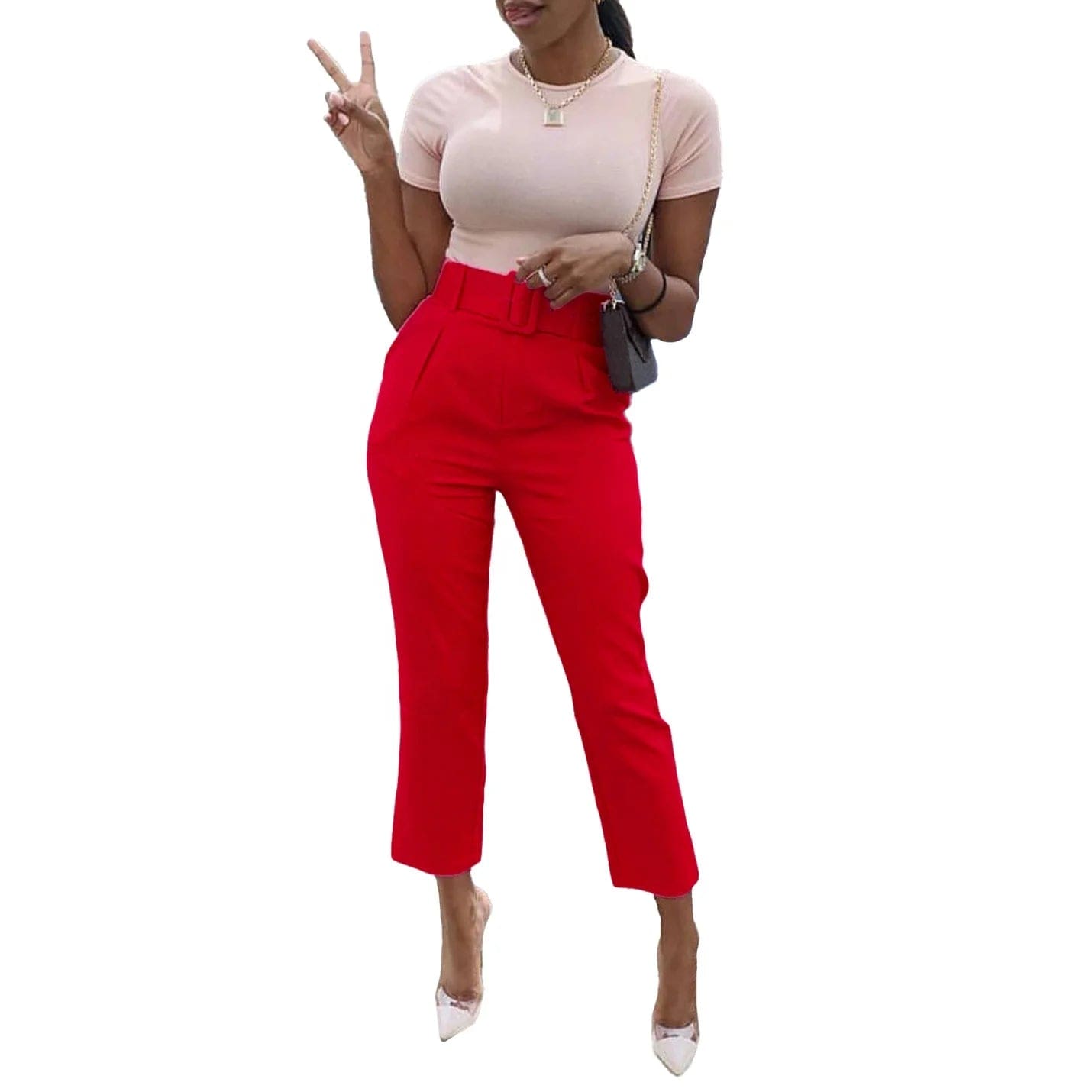 2024 Spring New Temperament Elegant Ol Professional Suit Pants African High-Waisted Casual Pants