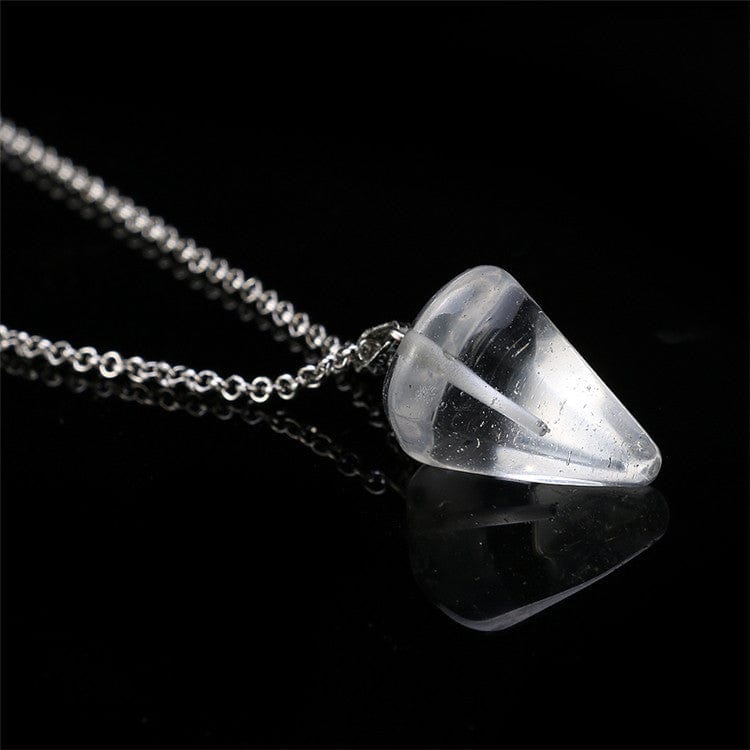 20inches / 2 Healing Hexagonal Pillar Crystal Onyx Pendant Tapered  natural Stone Pendant Necklace