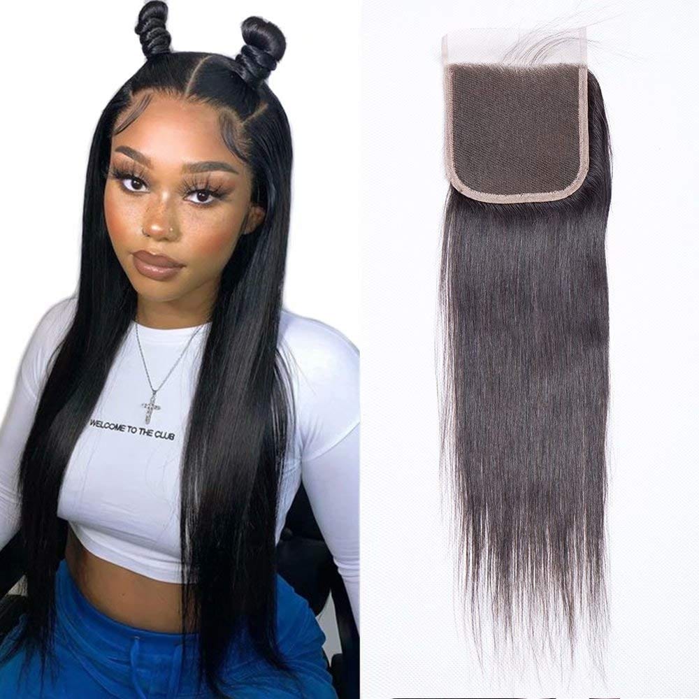 22 Inches / 4*4 4x4 5x5 6x6 7x7 Lace Closure Swiss Closure Cheveux Humain 100% Cheveux Humains Hd Frontal Kinky Closure Ear To Ear