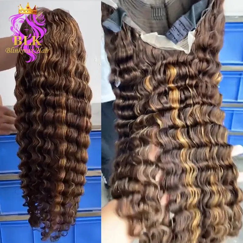 22 Inches / p4/27 Glueless Water Wave Wig Natura Brazil Wave