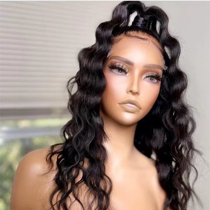 24 Inches / 130% Density 13*4 Lace Front Wig 4 Drop Shipping High Ponytail Deep Curly Raw Hair Full 180% Density Double Welf Lace Frontal Closure Wigs For Black Women