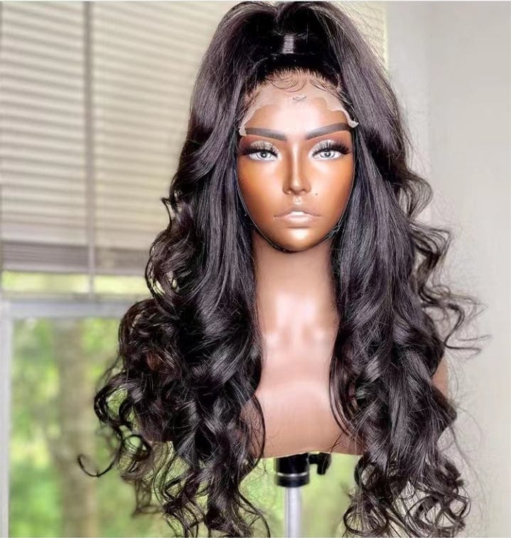 24 Inches / 130% Density 13*4 Lace Front Wig 8 Drop Shipping High Ponytail Deep Curly Raw Hair Full 180% Density Double Welf Lace Frontal Closure Wigs For Black Women