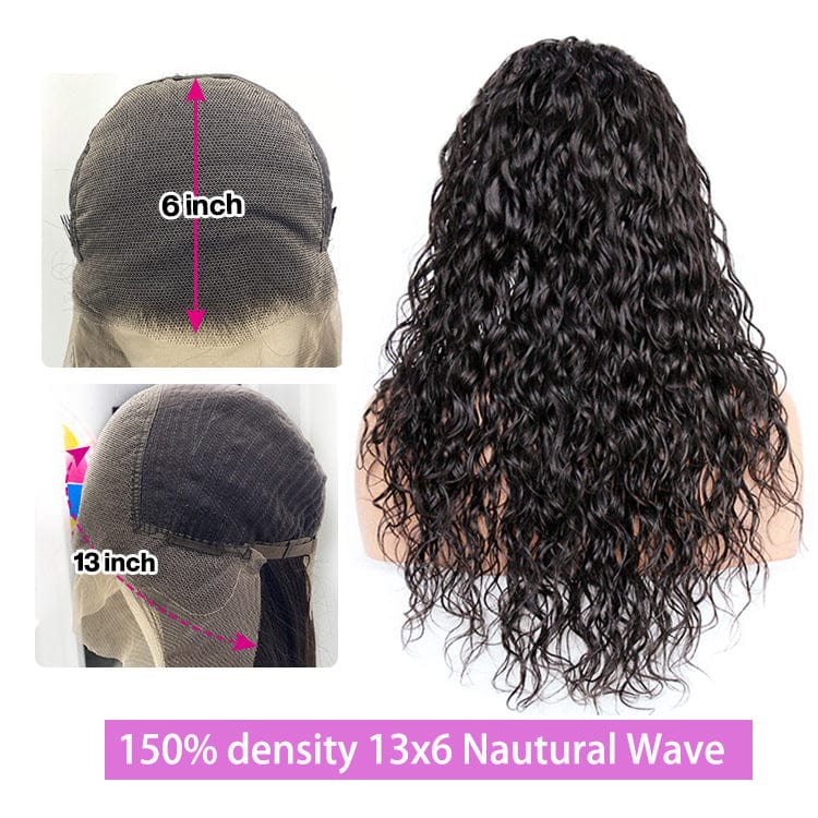 24 Inches / 13x6 Natural Wave Indian Transparent Lace Frontal Wigs Glueless Frontal Wig Human Hair Straight Wigs For Black Women