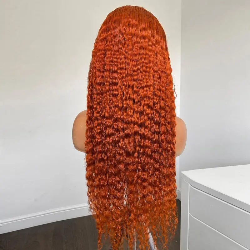 24 Inches / 150% DW Orange 13x4 Lace Front Wig