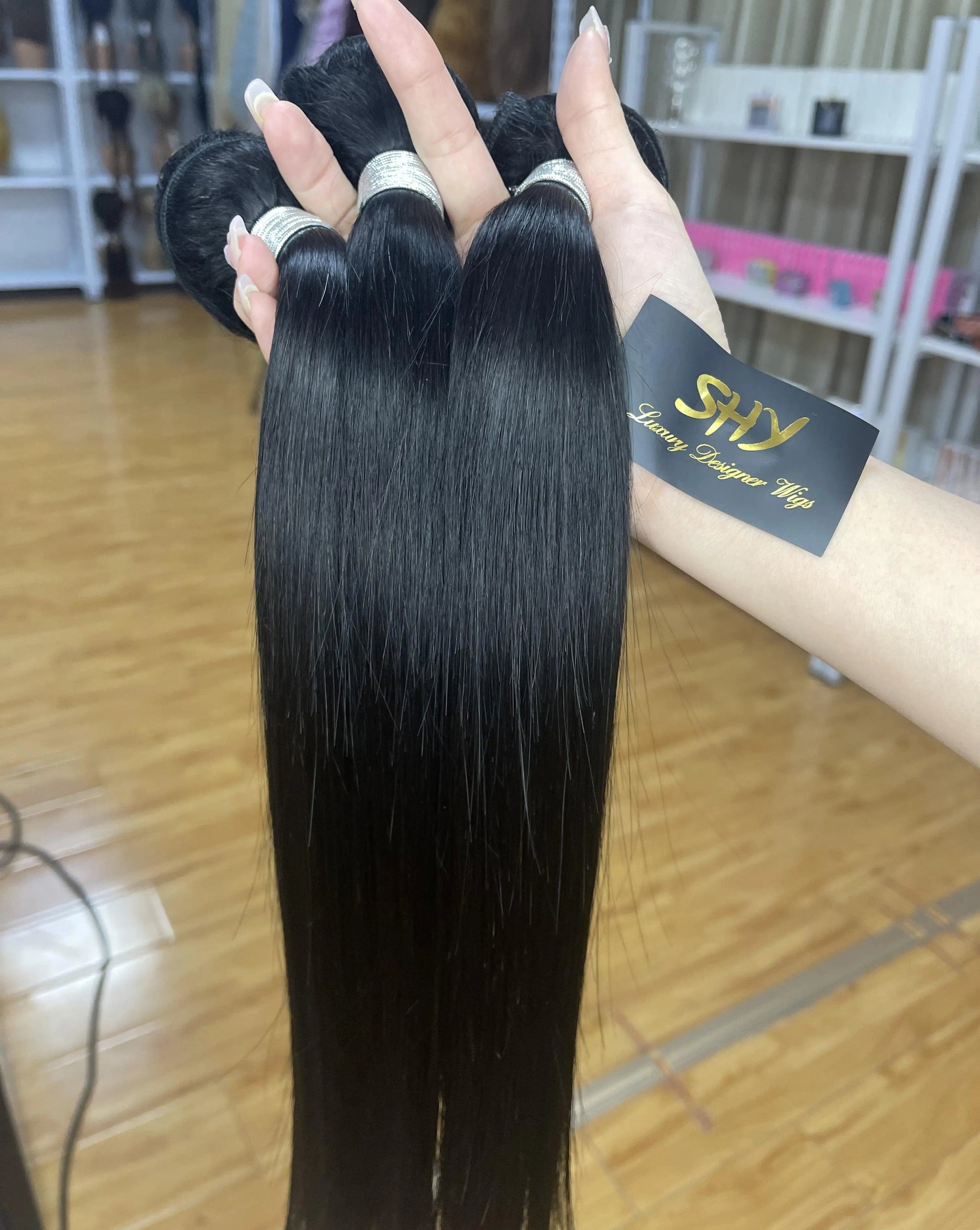 24 Inches / 3*bundles Straight  Brazilian Hair 100%Human Hair Wigs