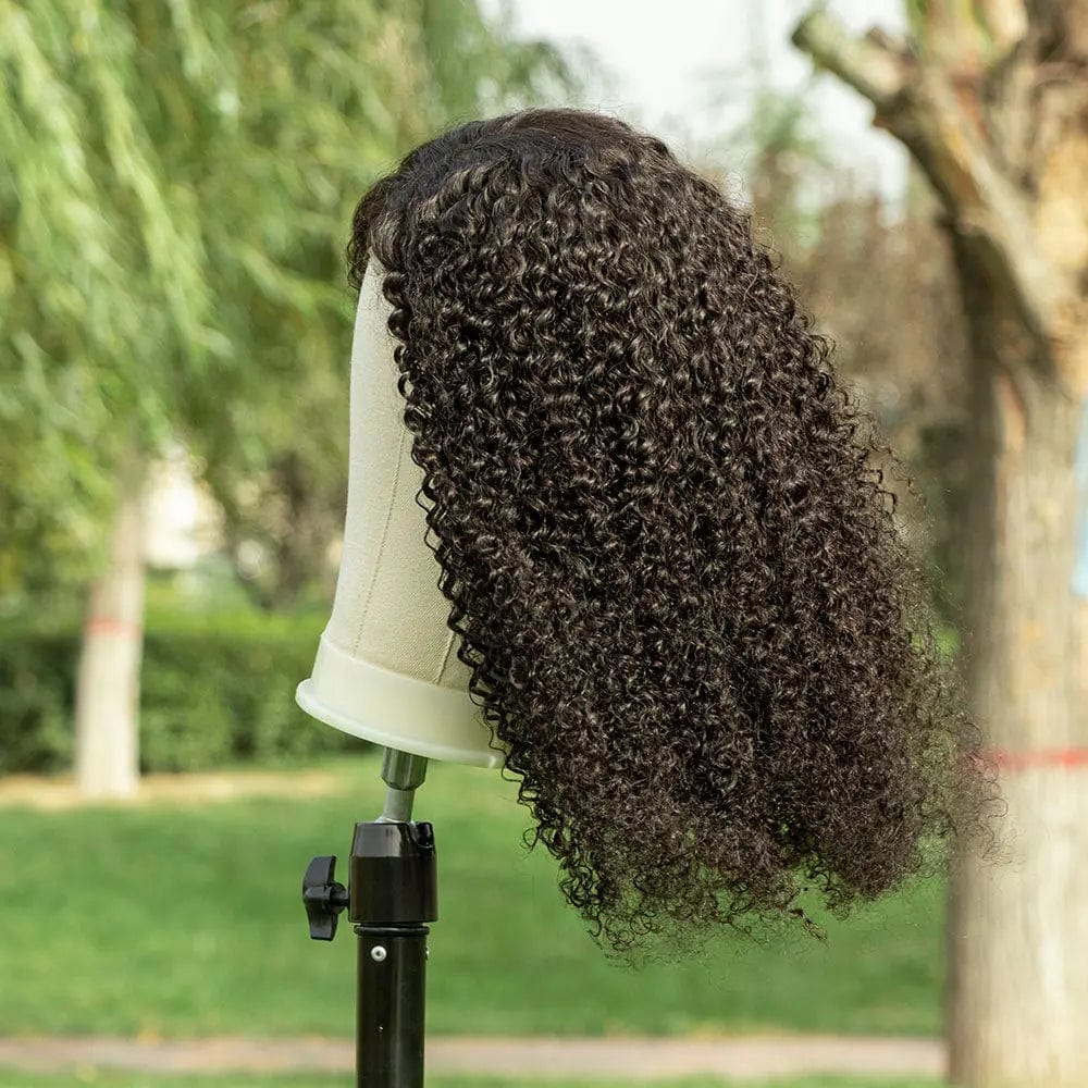 24 Inches / Jerry Curl Kinky Straight 180% Density Lace Front Wig