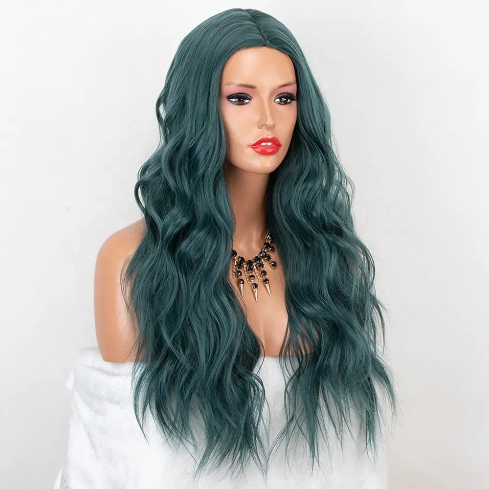 24 Inches / Pastel Green Aliblisswig Fashionable Cosplay 24" Long Wavy Wig