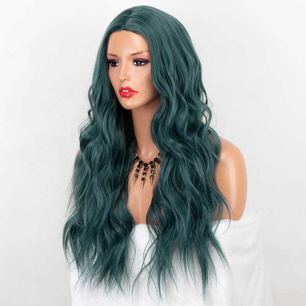 24 Inches / Pastel Green Aliblisswig Fashionable Cosplay 24" Long Wavy Wig