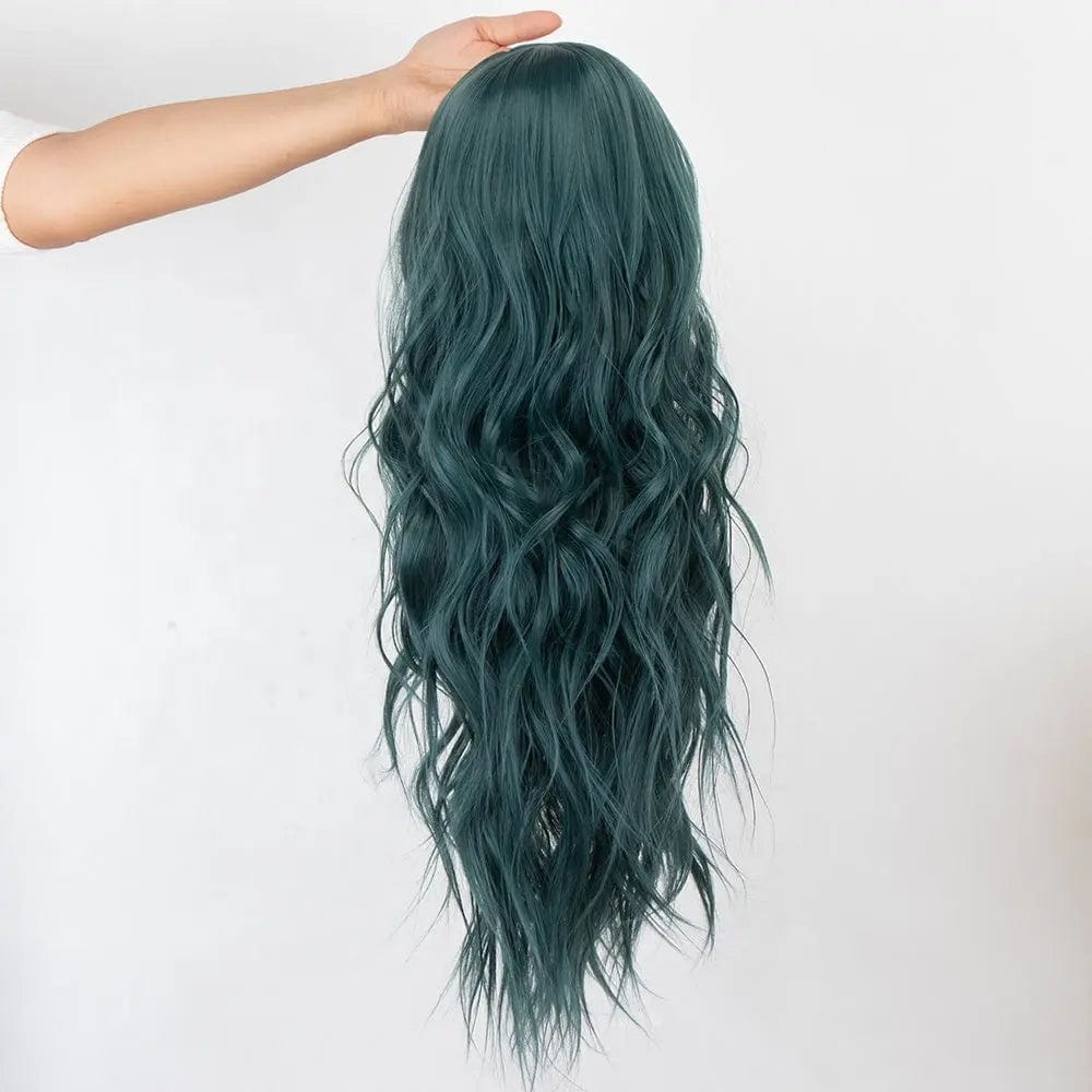 24 Inches / Pastel Green Aliblisswig Fashionable Cosplay 24" Long Wavy Wig