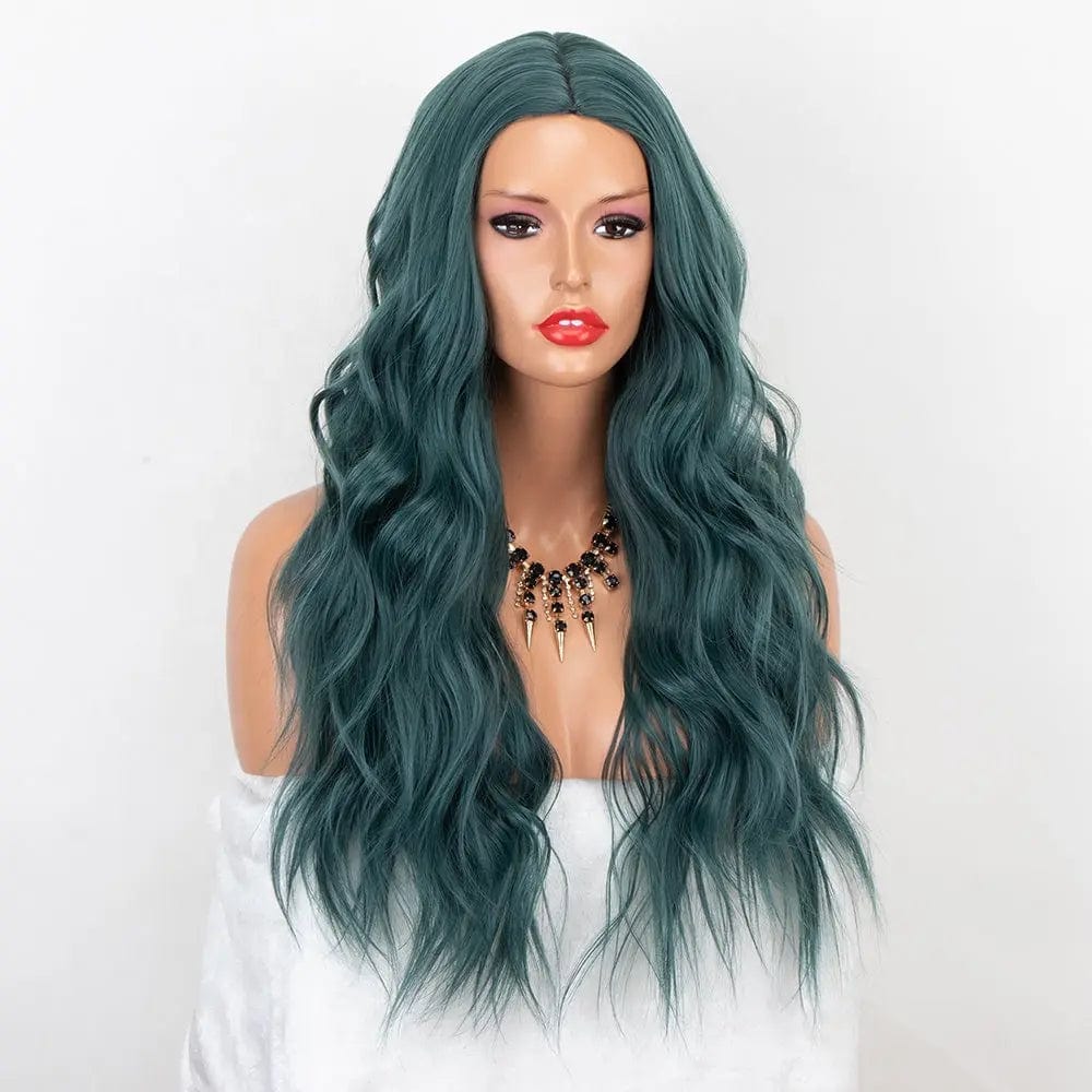 24 Inches / Pastel Green Aliblisswig Fashionable Cosplay 24" Long Wavy Wig