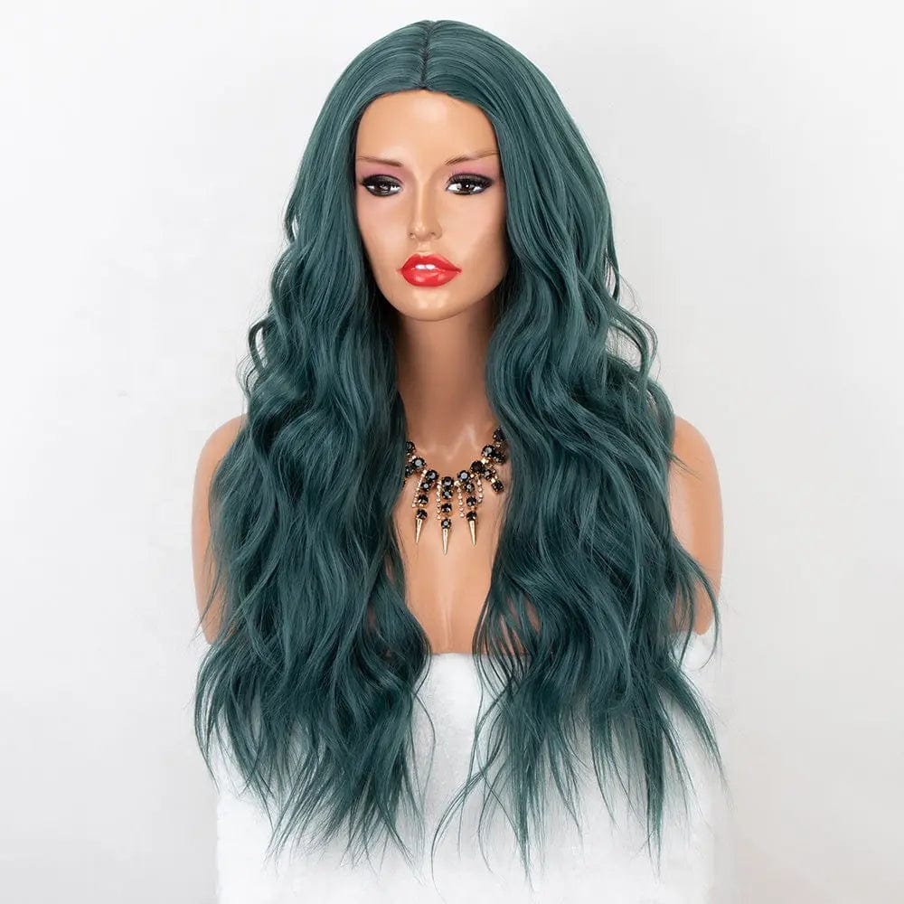 24 Inches / Pastel Green Aliblisswig Fashionable Cosplay 24" Long Wavy Wig