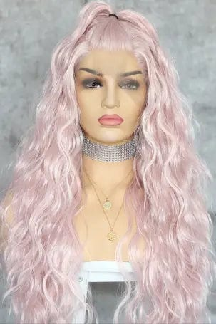 24 Inches / Pastel Wavy Long Heat Resistant Fiber Hair