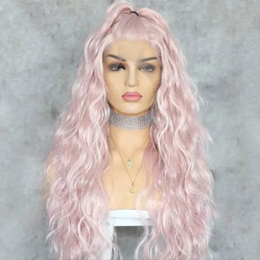 24 Inches / Pastel Wavy Long Heat Resistant Fiber Hair