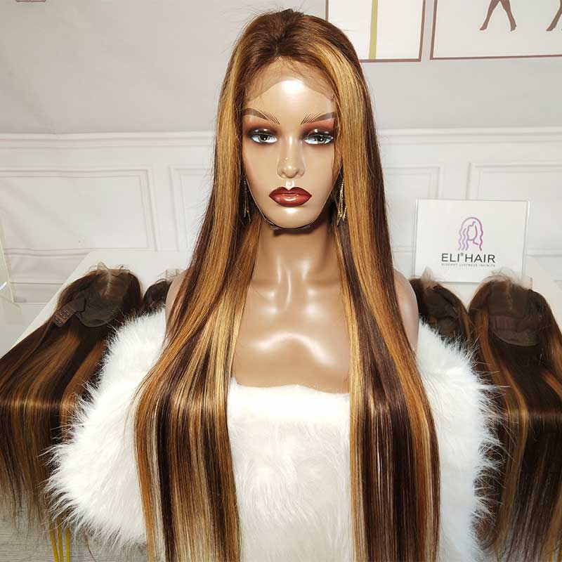 26 Inches / 13x4 straight Wig Orange Ginger red Curly high light Wig 100% virgin human Hair hd transparent Lace Frontal  Wave Ginger deep Curly Lace Front Wig