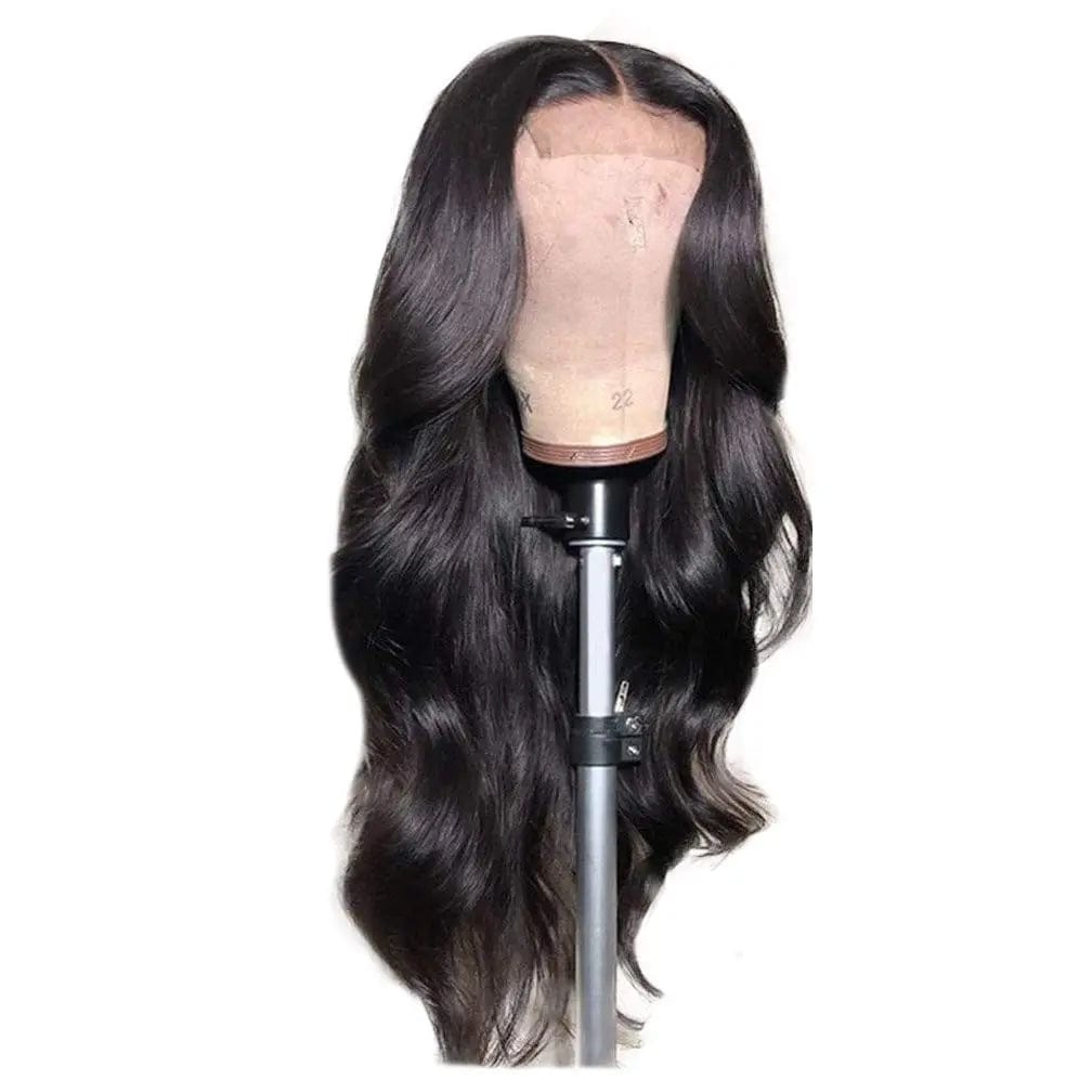 26 Inches / 1B Body Wave Cuticle Curly Lace Closure Frontal Human Brazilian Hair