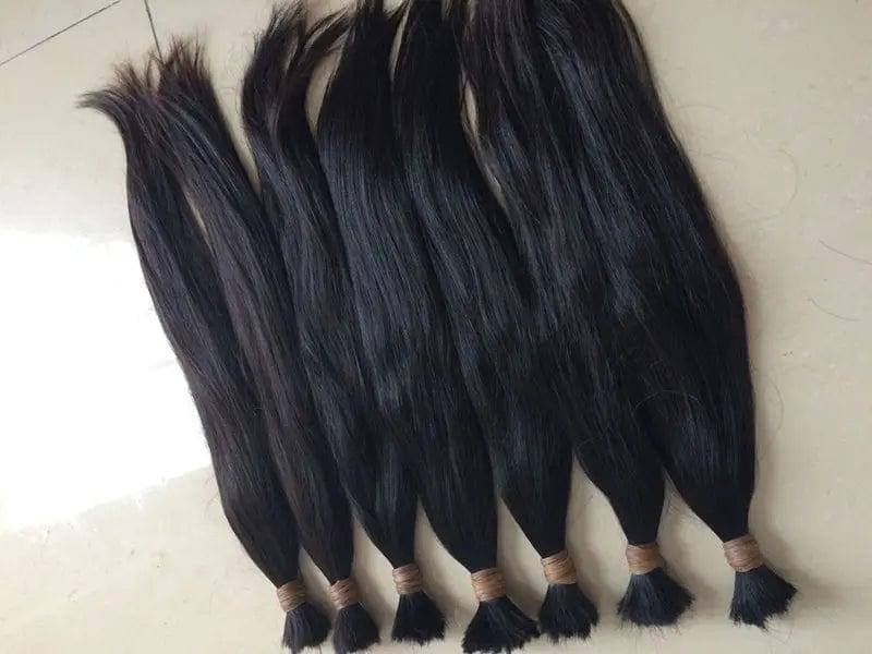 26 Inches / Black Factory wholesale High Quality Cuticle Aligned Virgin Human Hair In Bulk