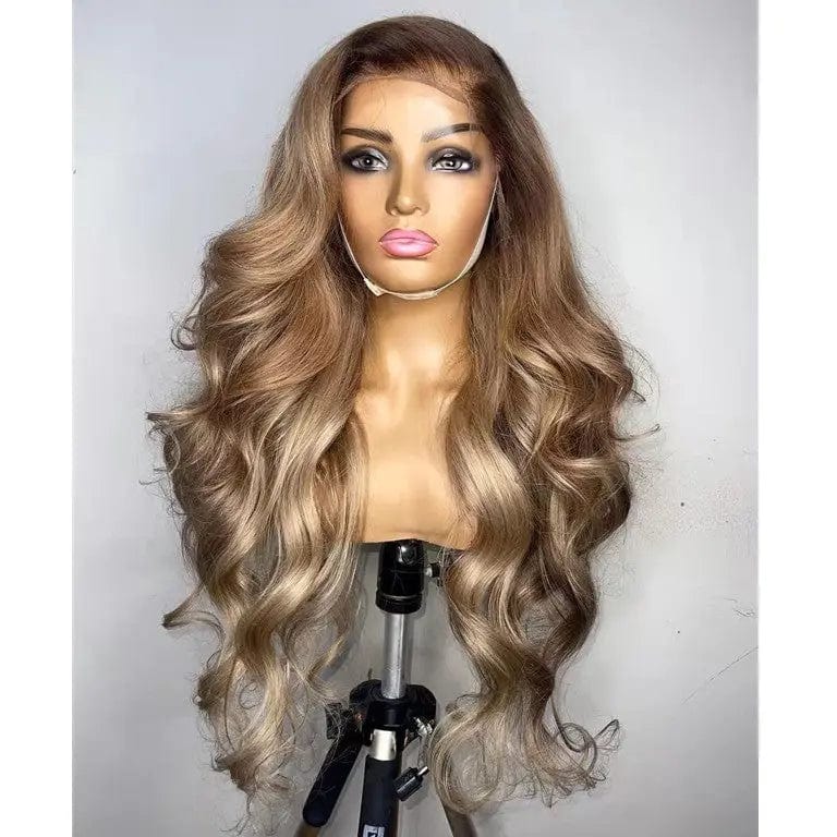 26 Inches / Highlight Brown Blonde European Human Hair Highlight Platinum Blonde Body Wave