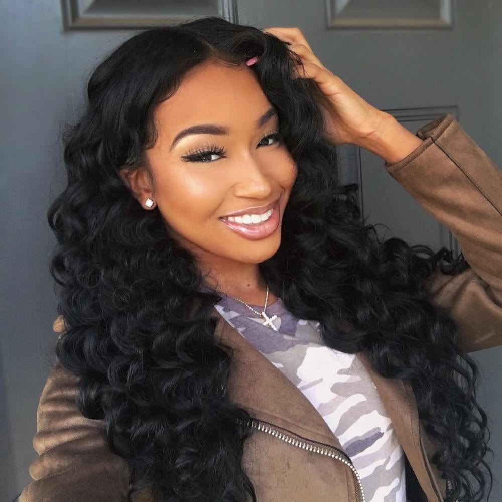 26 Inches / loose deep 2022 New Hot-selling Cuticle Aligned Curly 100% Virgin Human Swiss 5X5 HD Transparent Brown Lace Closure Hair Wigs 150% Density