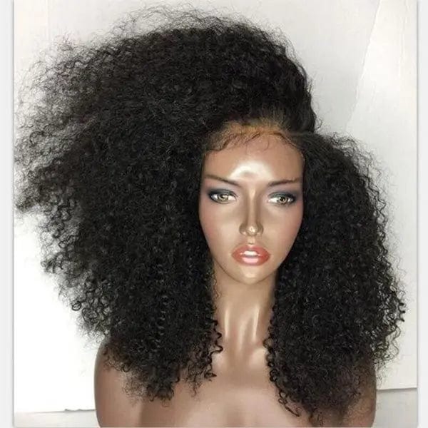 28 Inches / 13X4 lace front wig transparent lace afro kinky human hair wig tangle free natural