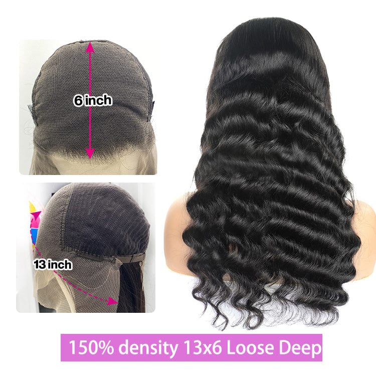 28 Inches / 13x6 Loose Deep Indian Transparent Lace Frontal Wigs Glueless Frontal Wig Human Hair Straight Wigs For Black Women