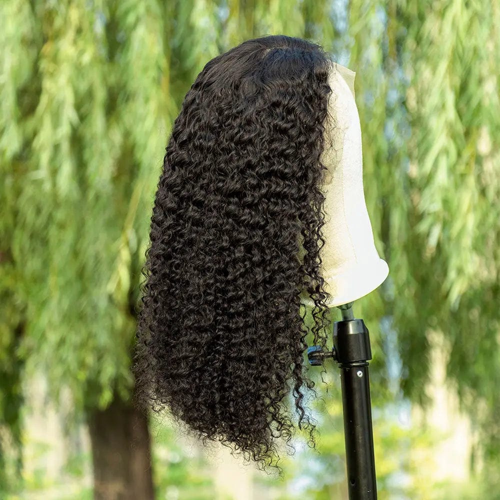 28 Inches / Kinky Curl Kinky Straight 180% Density Lace Front Wig