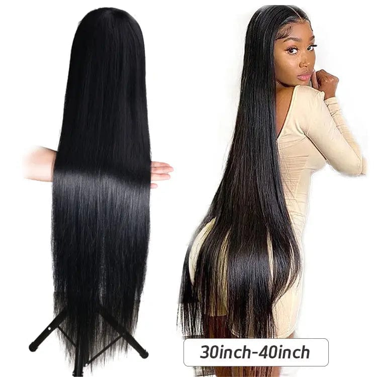 28 Inches / straight Cuticle Aligned Kinky Straight 100% Human Wigs