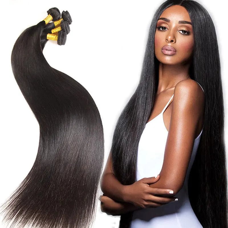 2pcs 14inch / straight Cuticle Aligned Raw Indian Remy Hair Wholesale Virgin Hair