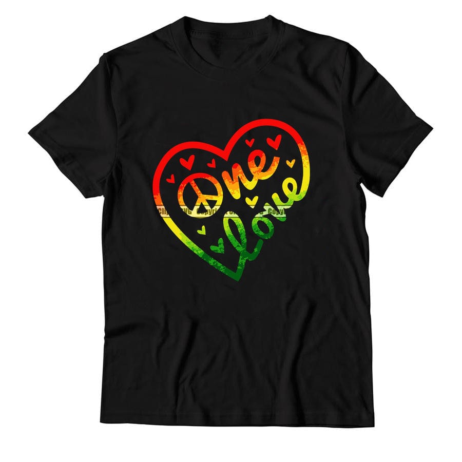 3 XL / 043061 Black One Love Rasta Reggae Tee-Shirt Retro Gothic T Shirt Emo Punk Fashionable Tops Japanese T Shirts Hippie Goth Tshirts