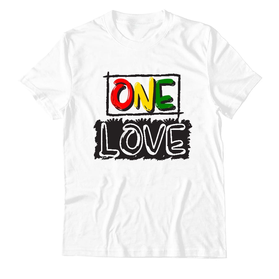 3 XL / 043062 White One Love Rasta Reggae Tee-Shirt Retro Gothic T Shirt Emo Punk Fashionable Tops Japanese T Shirts Hippie Goth Tshirts