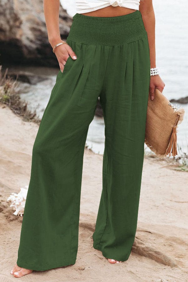 3 XL / MINT women's pants & trousers	long cotton linen casual wide leg pants for ladies