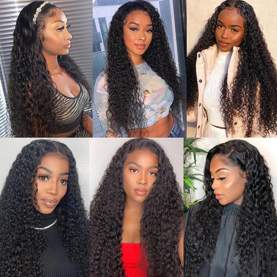 30 34 40 inch Deep Wave 13x4 13x6 360 Frontal Hair