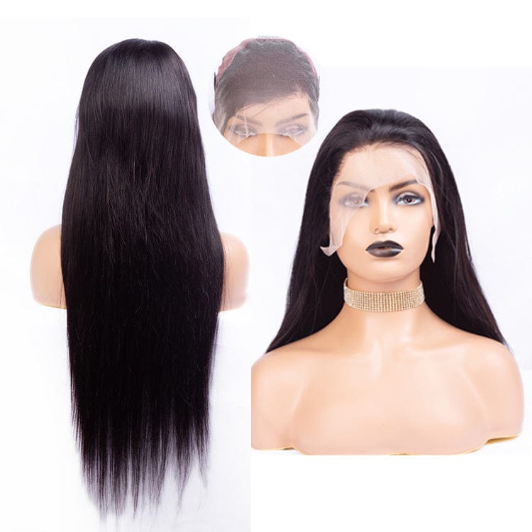 30 Inches / 13x4 Straight Virgin Brazilian Raw Hair Silk Straight 13x4 Lace Front Hair Wigs Bone Straight Human Hair