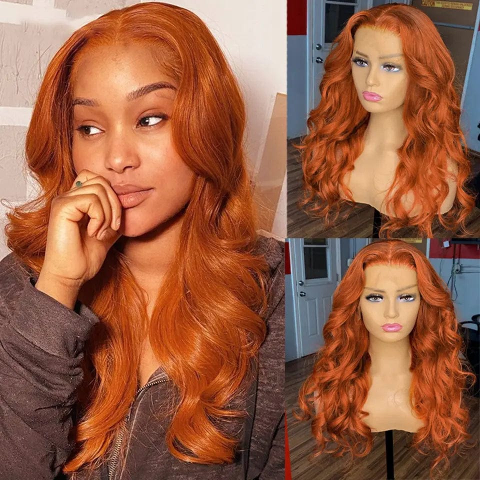 30 Inches / 150% BW Orange 13x4 Lace Front Wig