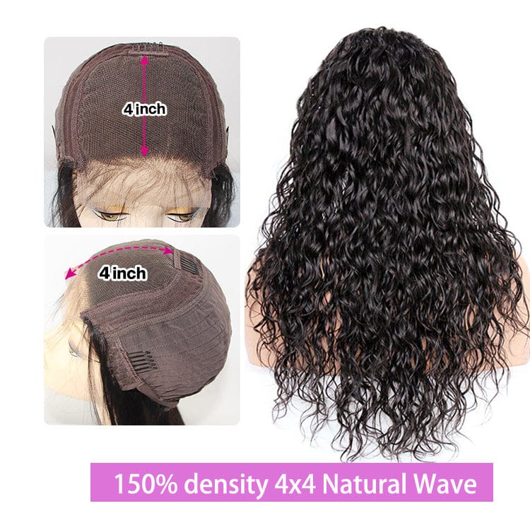 30 Inches / 150 density 4x4 Natural Top Quality 100% Virgin Remy Brazilian Human Hair Wigs 150% Density Body Wave 4X4 Lace Closure Wig