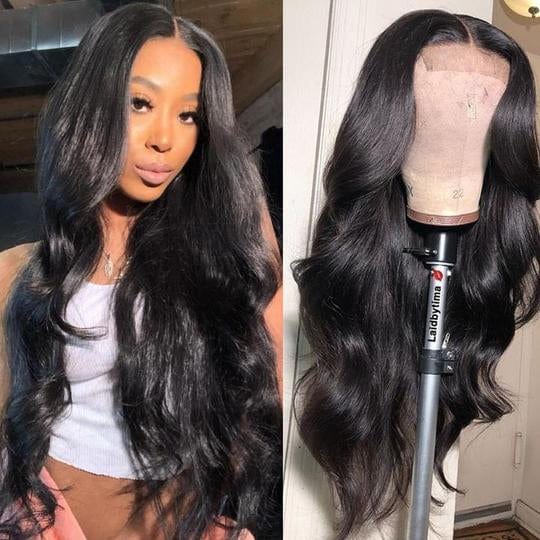 30 Inches / Body wave transparent lace frontal wig density 180 Wet Body Weave Transparent 4x4 Lace Wig Vendor Cuticle Aligned Bleached Knots 30 Inch Preplucked Human Hair Lace Wig