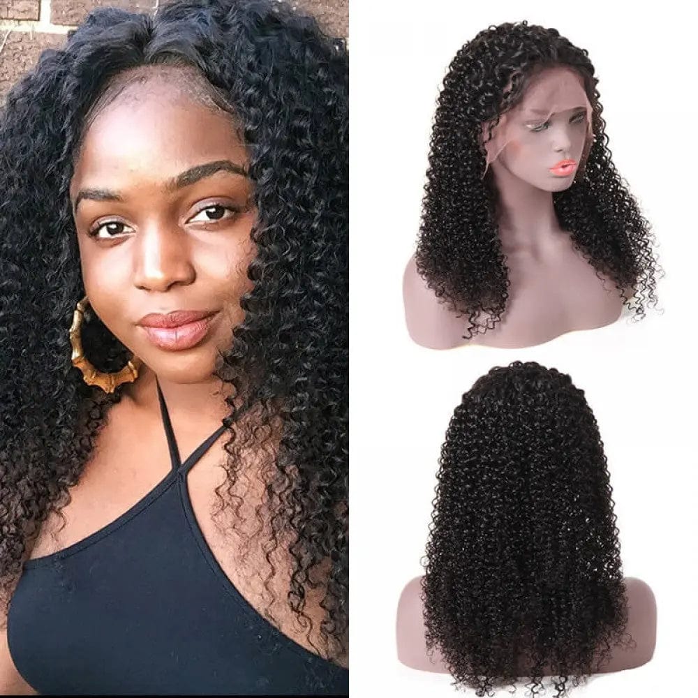 30 Inches / Kinky curl wig Megalook 100 Human Hair Lace Front Wigs,180% Density 4*4 Closure With Baby Hair Wigs For Black Women