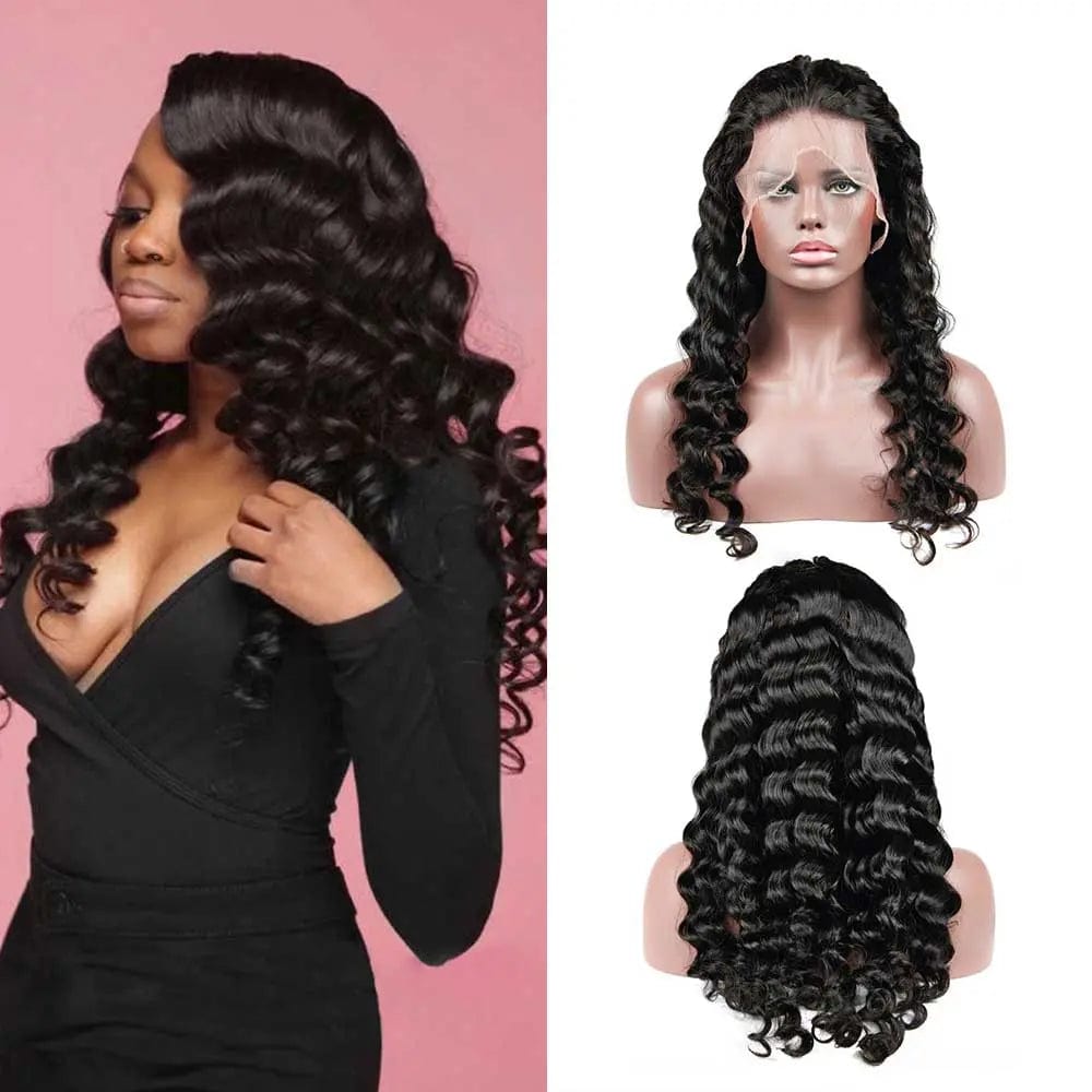 30 Inches / loose wave Megalook 100 Human Hair Lace Front Wigs,180% Density 4*4 Closure With Baby Hair Wigs For Black Women