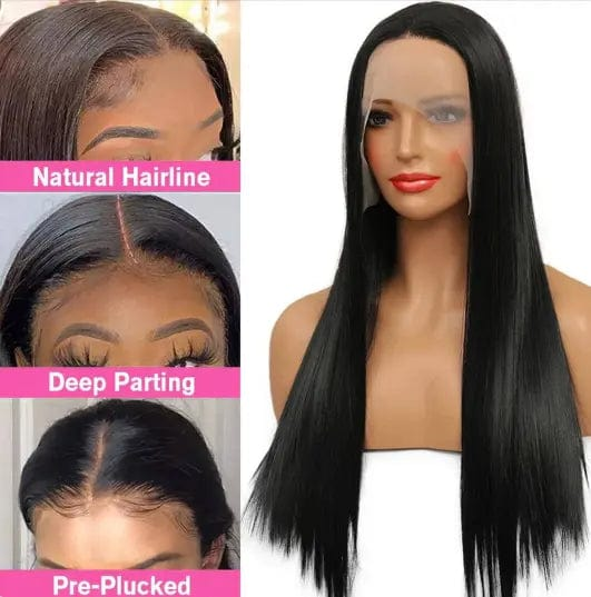 30 Inches Straight wave Heat Resistant Fiber wigs