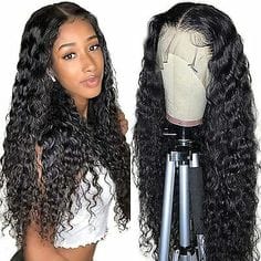 30 Inches / Water Wave MYLOCKME Brazilian Glueless 30 Inch 13x4 Ear To Ear  Bone Straight Human Hair HD Transparent Lace Wig With Baby Hair For Women