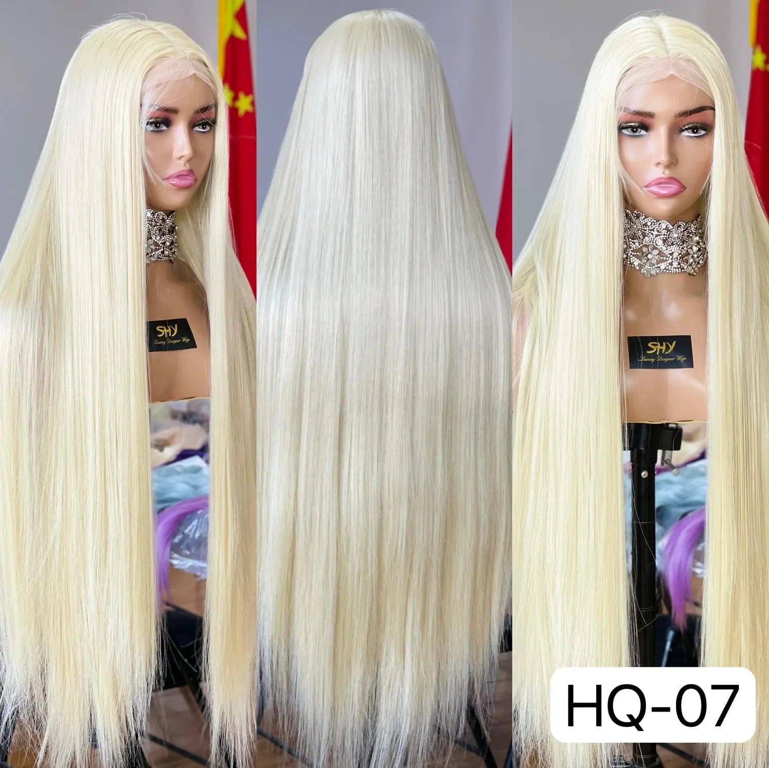 30 Inches / White shy Futura synthetic hair  wig on sale